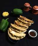 Capsicum Corn stuffed Wheat Flour Tacos