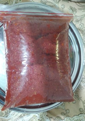 عکسی از دستور فریزر کردن گوجه فرنگی پخته شده 🍅🥫