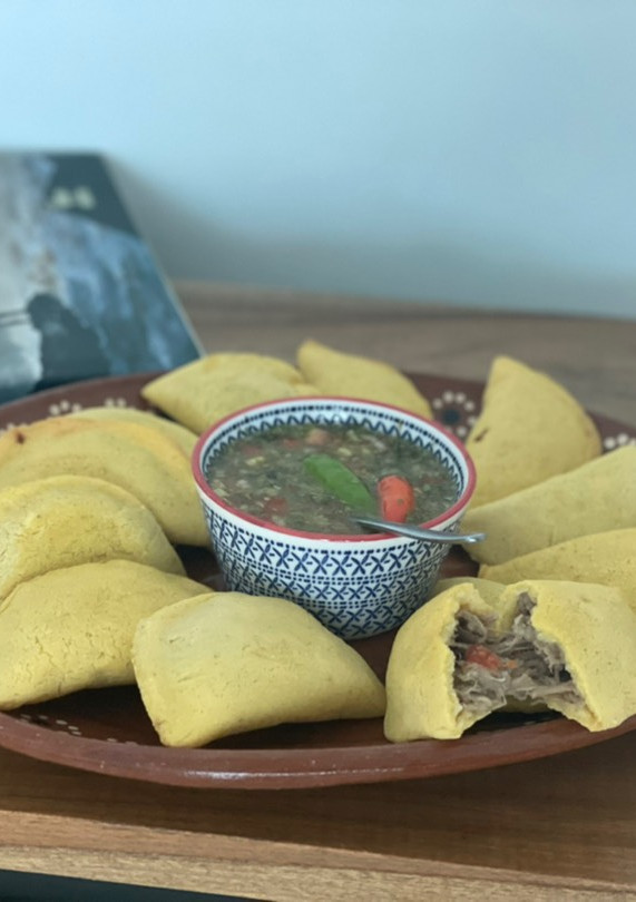 Una foto de Empanaditas colombianas de res y papa en freidora de aire y con o sin Thermomix