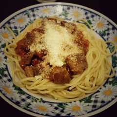 Una foto de Spaguetti con estofado