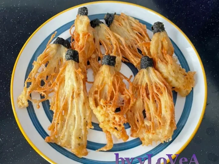 Cara Mudah Membikin Resep Enoki goreng crispy ala Mama Asi / yLoVeA yang Uenak Anti Ribet, Bikin Ngiler