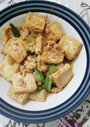 Foto resep Tumis tahu daging giling ayam