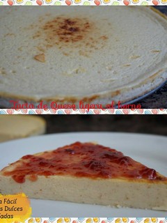 Una foto de Tarta de Queso Ligera al horno fácil