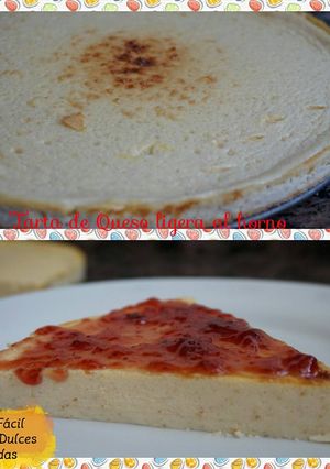 Una foto de Tarta de Queso Ligera al horno fácil