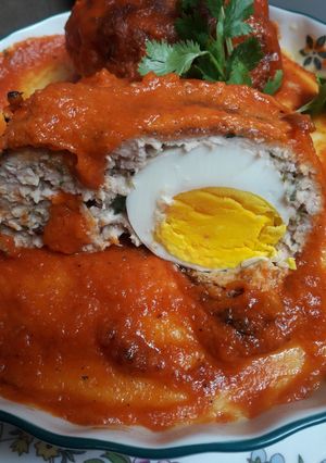 Una foto de Albóndigas con relleno de huevo duro🇵🇪
