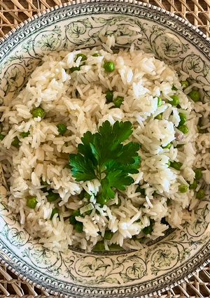 Une photo de Riz aux petits pois