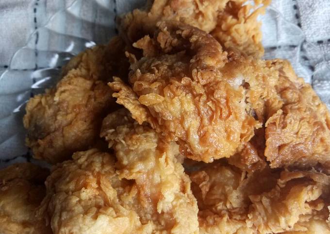 Ayam tepung kriuk anti gagal (ayam kfc)