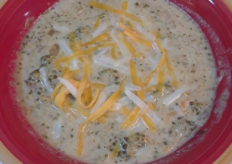 Step-by-Step Guide to Prepare Homemade Broccoli Cheese Soup - Slow Cooker