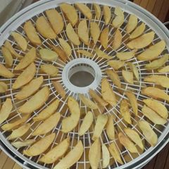 A picture of Dehydrated apples and bananas.