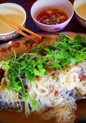 Hình của món Cá chưng tương bần.