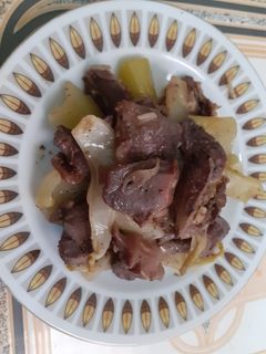 Hình của món Lòng xào cải chua.