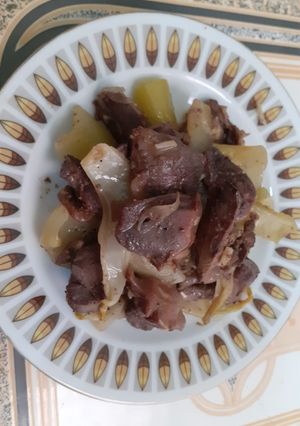 Hình của món Lòng xào cải chua.
