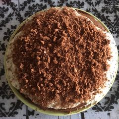 A picture of Homemade mole cake.
