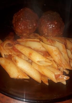 Una foto de Fideos con Albóndigas