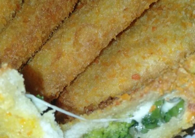 Langkah Menyiapkan Roti Goreng Isi Brokoli Buncis Lezat