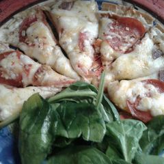A picture of Low carb tortilla pizza.