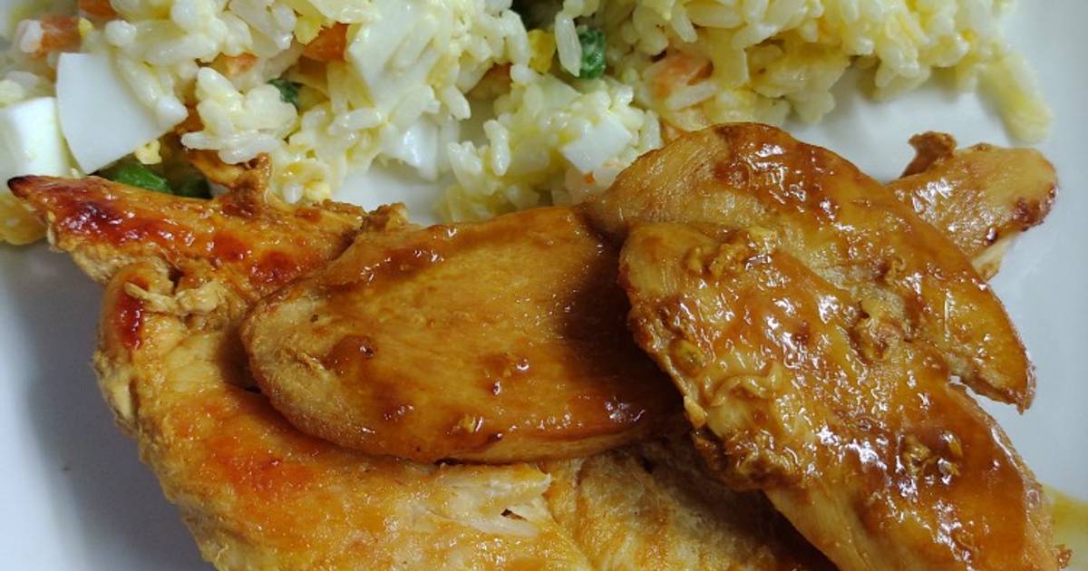 Pechuga de pollo con arroz  recetas caseras- Cookpad