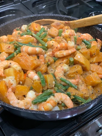 Recipe Ginataang Kalabasa with King Prawns the Delicious Perfect