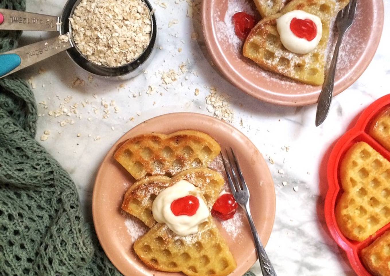 Resep Waffle Vanilla Havermut (Pakai Cetakan Silikon & Oven Tangkring),
Enak