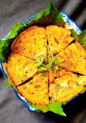 Hình của món Trứng đúc tôm thịt lá lốt.
