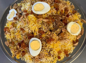 صورة لوصفة رز كابلي أهل مكة 🕋 المكرمة باللحم الضأن