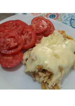 Una foto de Pastel de papa y pollo