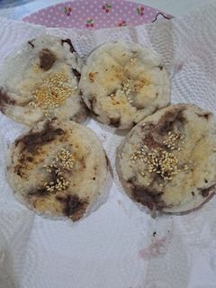 Foto resep Pan fry Red Bean Mochi Pancakes (Gluten Free Hotteok)🥞🍯|Kue Ketan Kacang Merah Teflon 5 bahan