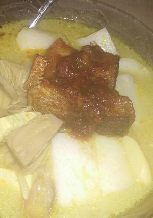 Foto resep Lontong sayur ikan gabus