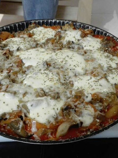 Una foto de Pizza de masa de coliflor