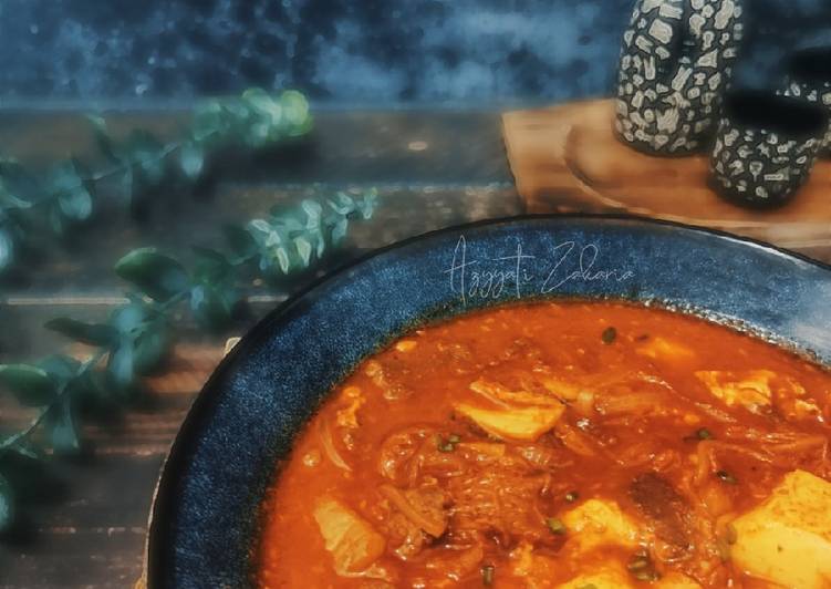 Resep Kimchi soondubu jjigae, Enak Banget