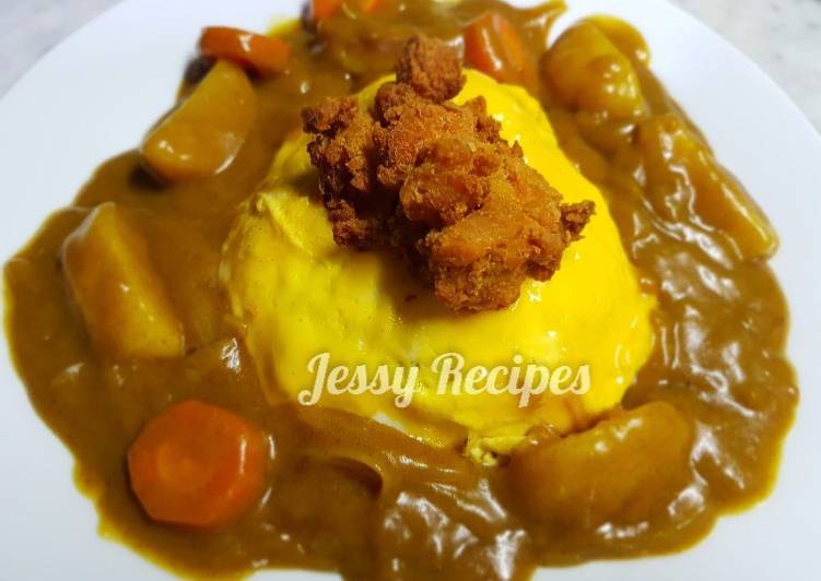 Omelette Curry Rice
