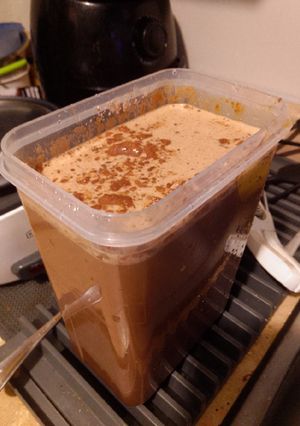 A picture of Chocolate Whey Protein Iced Tim's Coffee.