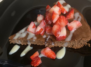 Una foto de Cheesecake de Chocolate con proteína de chocolate