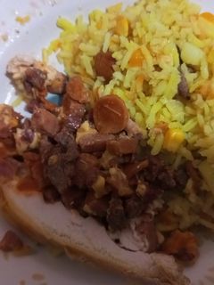 Una foto de Pollo relleno a mi gusto