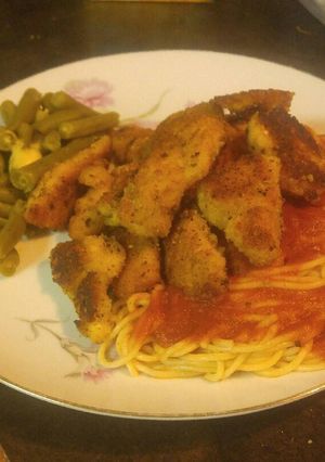 A picture of Chicken Parmigiana (sorta).
