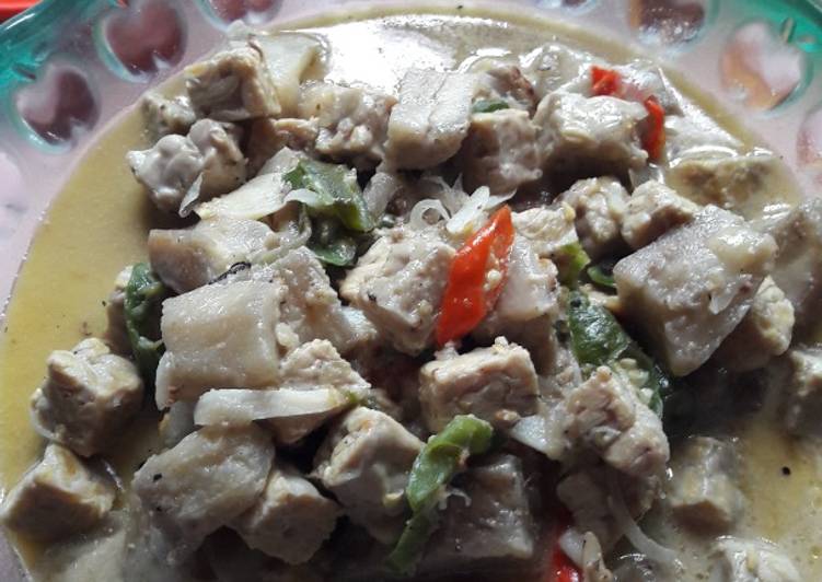 Terong Tempe Masak Santan Pedas