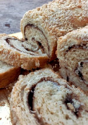 Una foto de Pan cuca de chocolate con crumble🍫