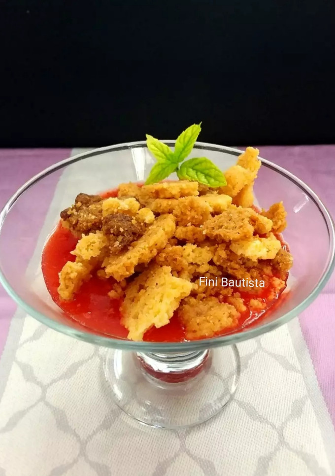 Una foto de Copa de crumble con frutos rojos