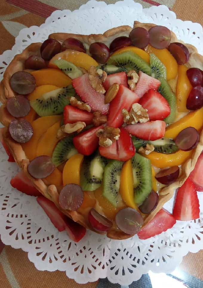 Una foto de Natillas con fruta