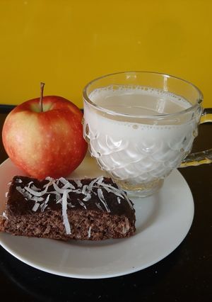 Hình của món Bánh yến mạch cacao chuối dừa.