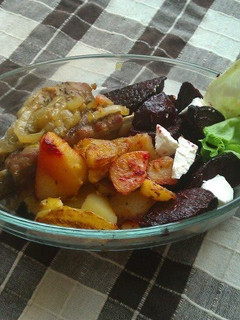 Oldalas recept sült céklával recept fotója