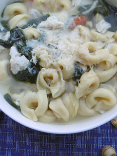 A picture of Winter Soup with Chicken & Cheese Tortellini.