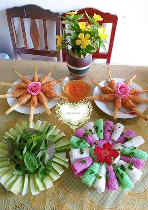 Hình của món Chạo tôm bọc mía.