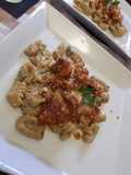 Ñoquis de calabaza y harina de garbanzo, avena y sémola