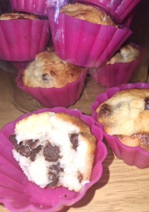 A picture of Chocolate chip muffins, keto style.
