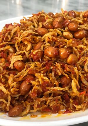 Foto resep Crispy Spicy Anchovy with Peanut(Balado Teri Kacang)