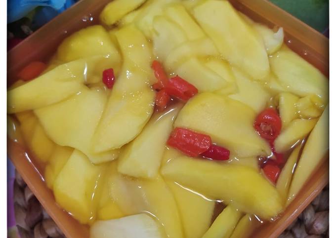 Resep Asinan Mangga Muda Pedes Manis Asem Oleh Ana Rafa Fadhlillah