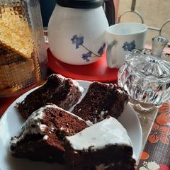A picture of Chocolate cake without egg.
