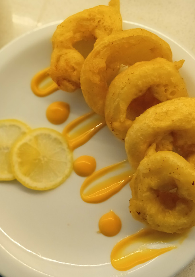Una foto de Aros de cebolla