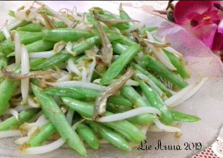 Cara mudah Menyiapkan (21.3) Tumis Toge Buncis Ikan Teri, Menggugah Selera